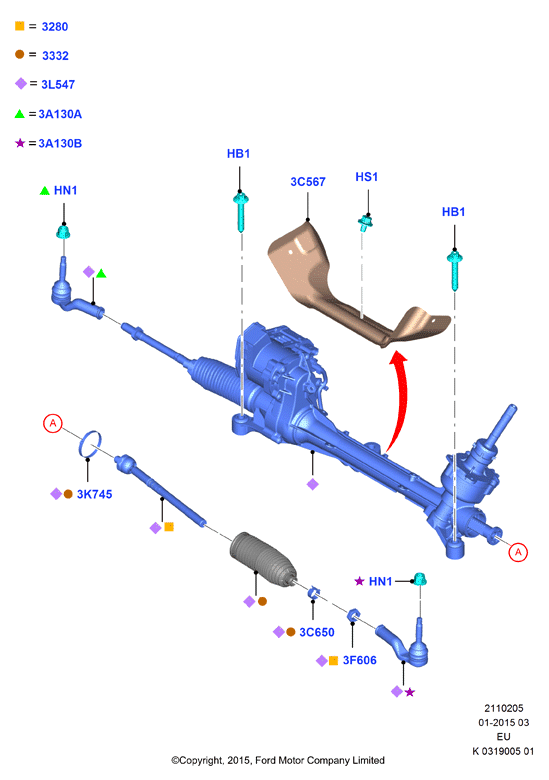 FORD 1 826 505 - Tie Rod End parts5.com