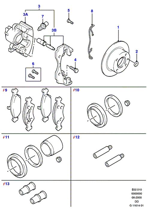 FORD 6087582 - Ремкомплект, тормозной суппорт parts5.com