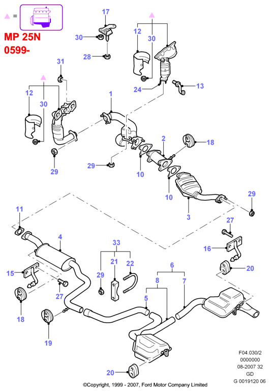 FORD 6 704 665 - Nakrętka, kolektor wydechowy parts5.com