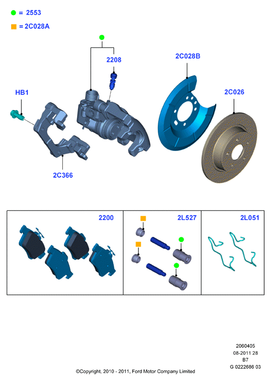 FORD 1805813 - Set placute frana,frana disc parts5.com