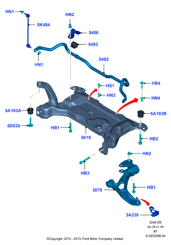 FORD 1865168 - Lengőkar, kerékfelfüggesztés parts5.com