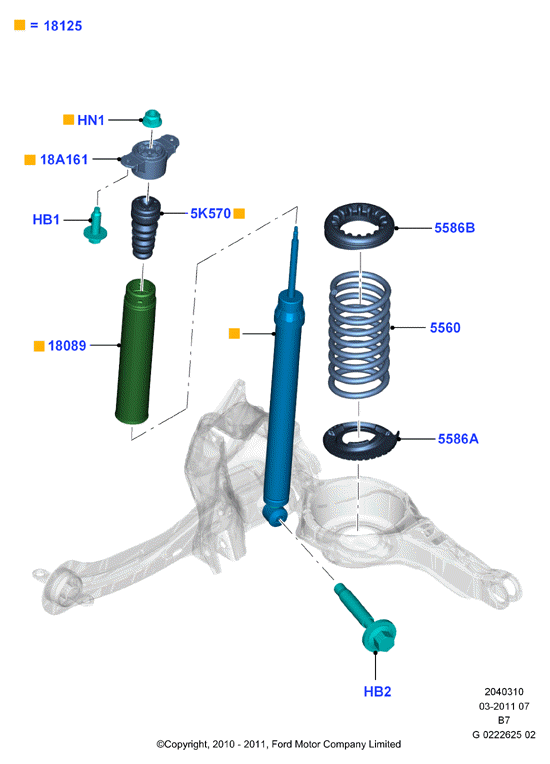 FORD 1745064 - Amortisör yayı destek yatağı parts5.com