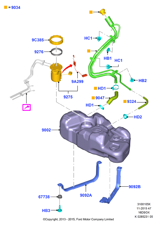 FORD 1877923 - Sensor, nivel de combustible parts5.com