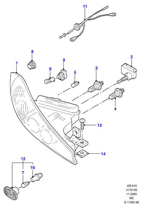 FORD 4 910 100 - Żarówka, reflektor przeciwmgłowy parts5.com