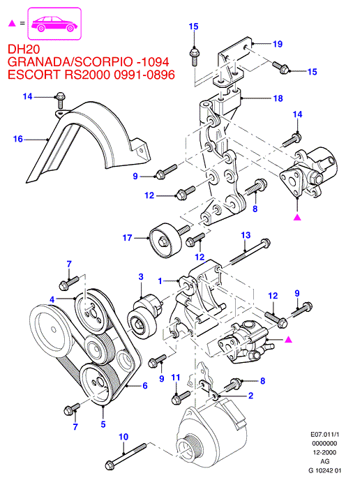 FORD 1033499 - V-Ribbed Belt parts5.com