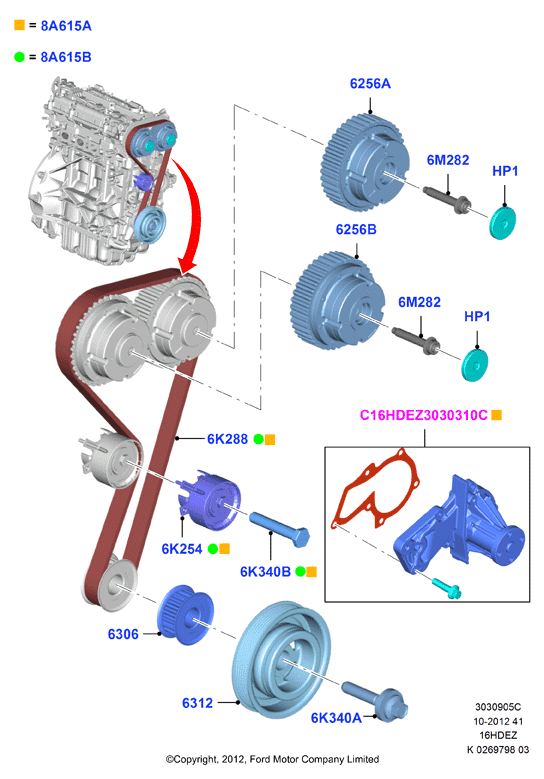 FORD 1823388 - Correa dentada parts5.com