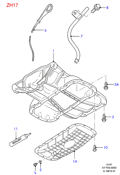 FORD 1 207 160 - Miarka olejowa parts5.com