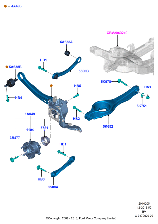 FORD 1502729 - Wahacz, zawieszenie koła parts5.com