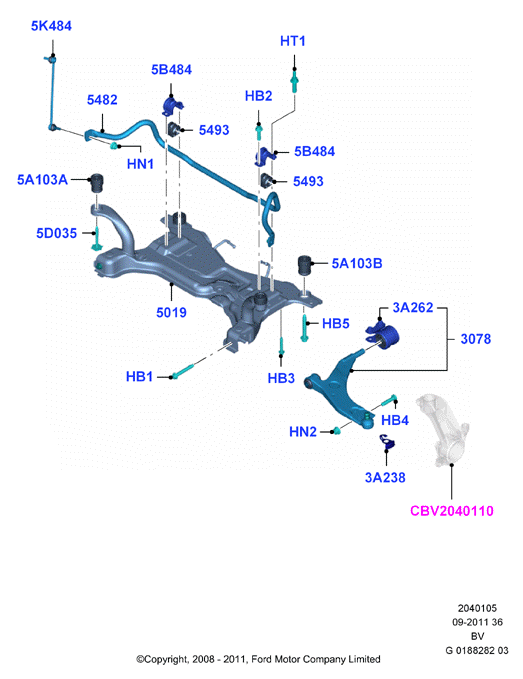 FORD 1883049 - Suspension, bras de liaison parts5.com