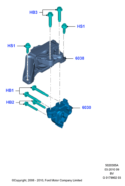 FORD 1543750* - Lagerung, Motor parts5.com