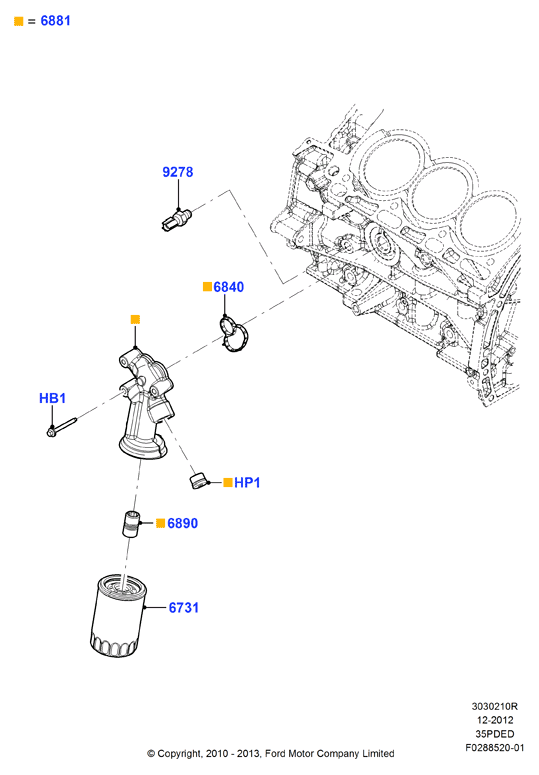 FORD USA AA5Z-6714-A - Ölfilter parts5.com