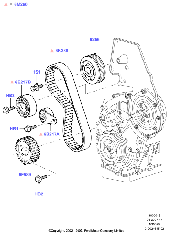 FORD 1201255 - Timing Belt Set parts5.com