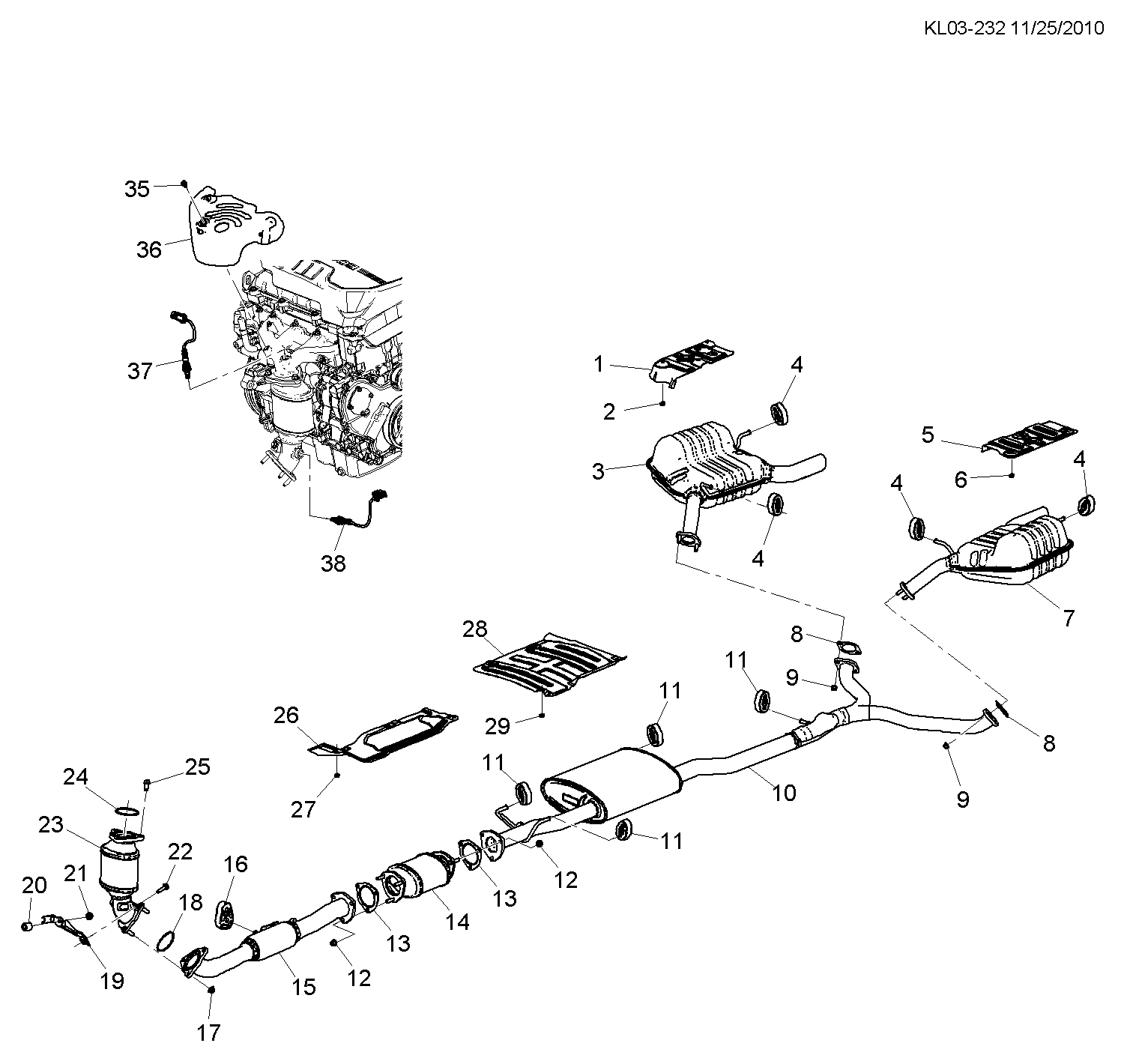 DAEWOO 12 627 311 - Lambda andur parts5.com