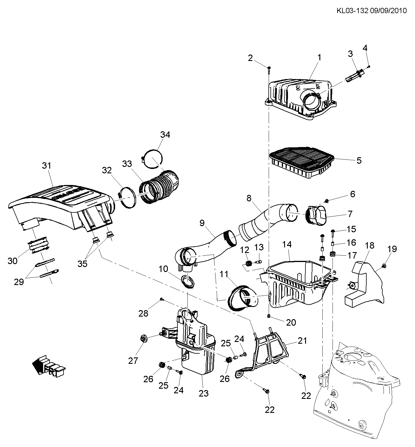 Vauxhall 22745823 - Filtru aer parts5.com