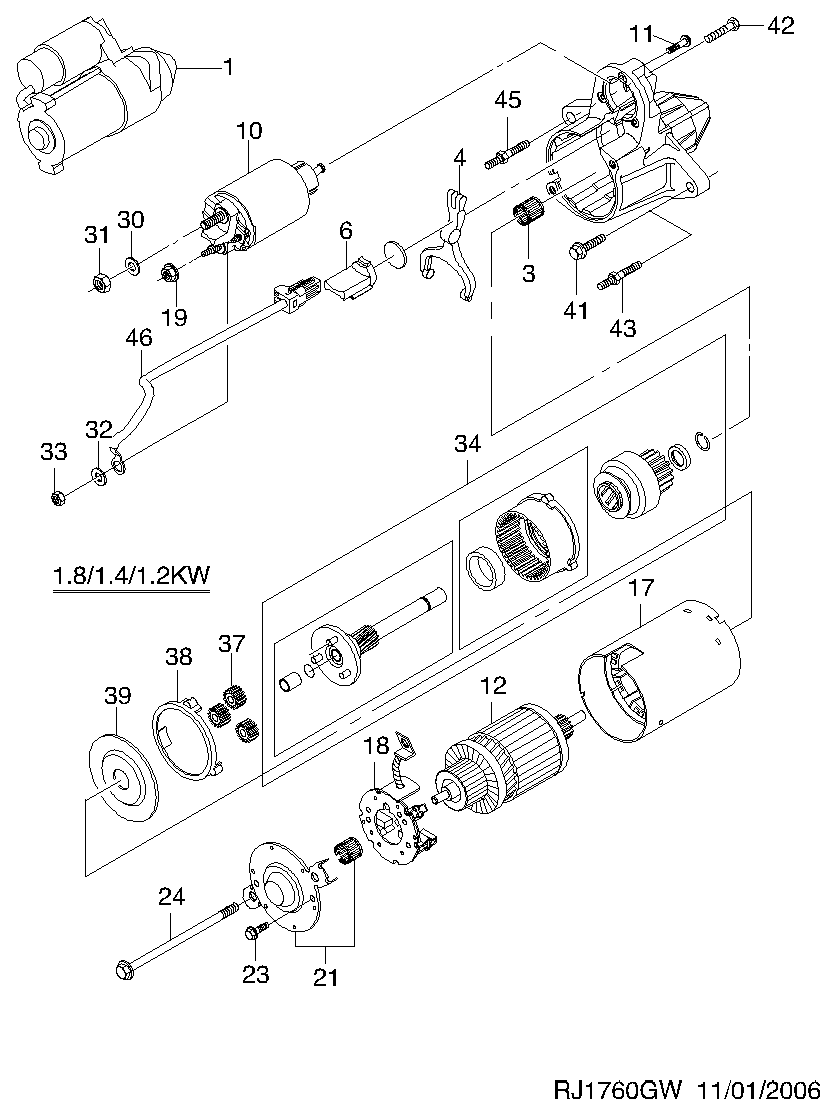 Chevrolet 25182244 - Starter parts5.com