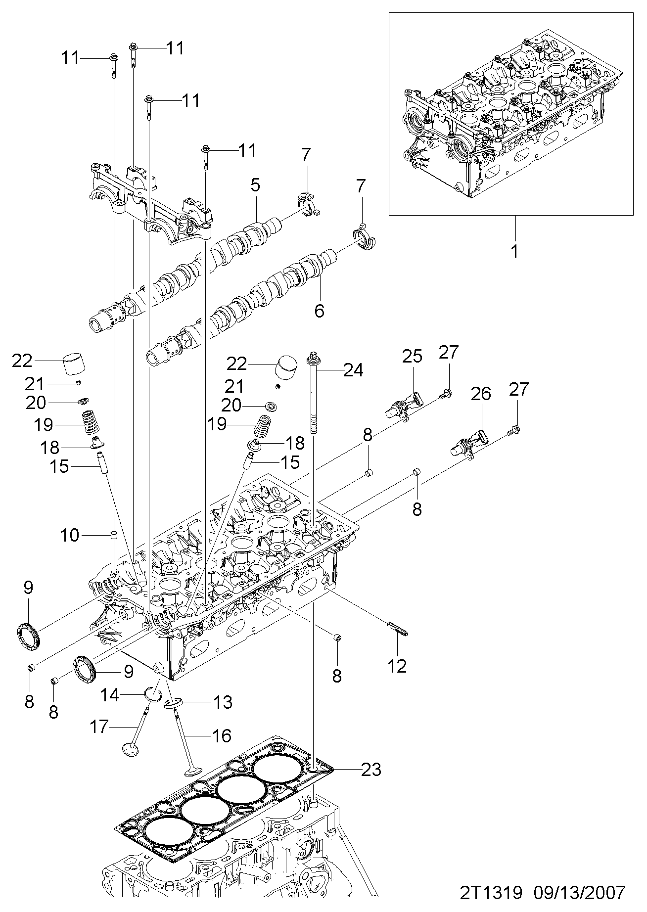 Buick 55563374 - Τσιμούχα, εκκεντρ. άξονας parts5.com