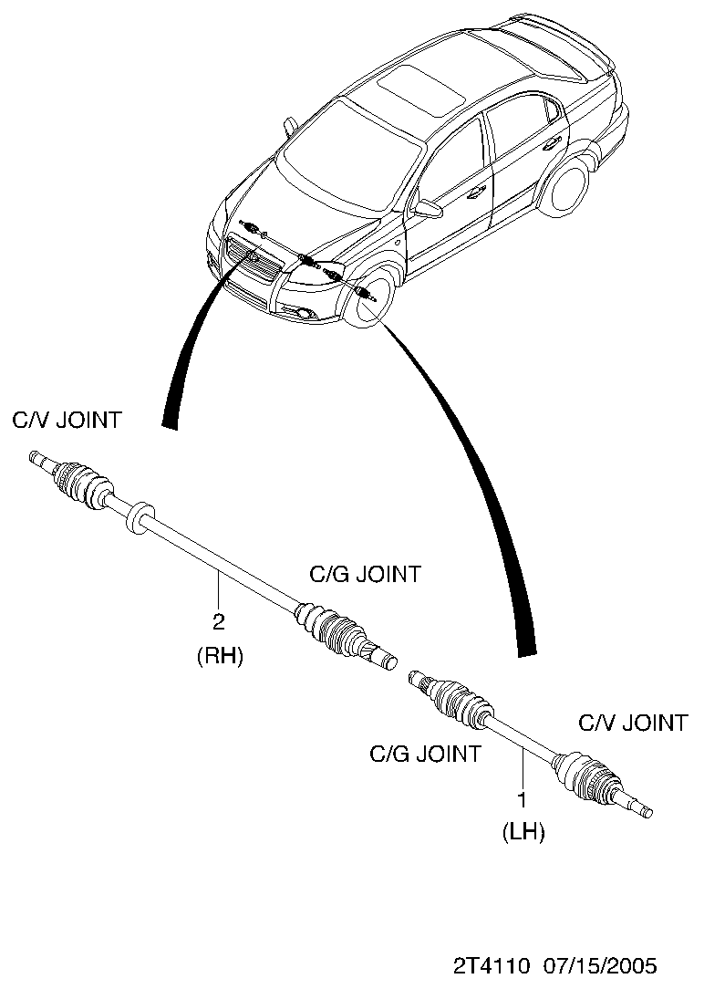 DAEWOO 96348791 - Sada kĺbov hnacieho hriadeľa parts5.com