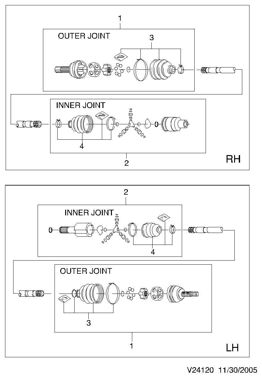 DAEWOO 96335425 - Faltenbalg, Antriebswelle parts5.com