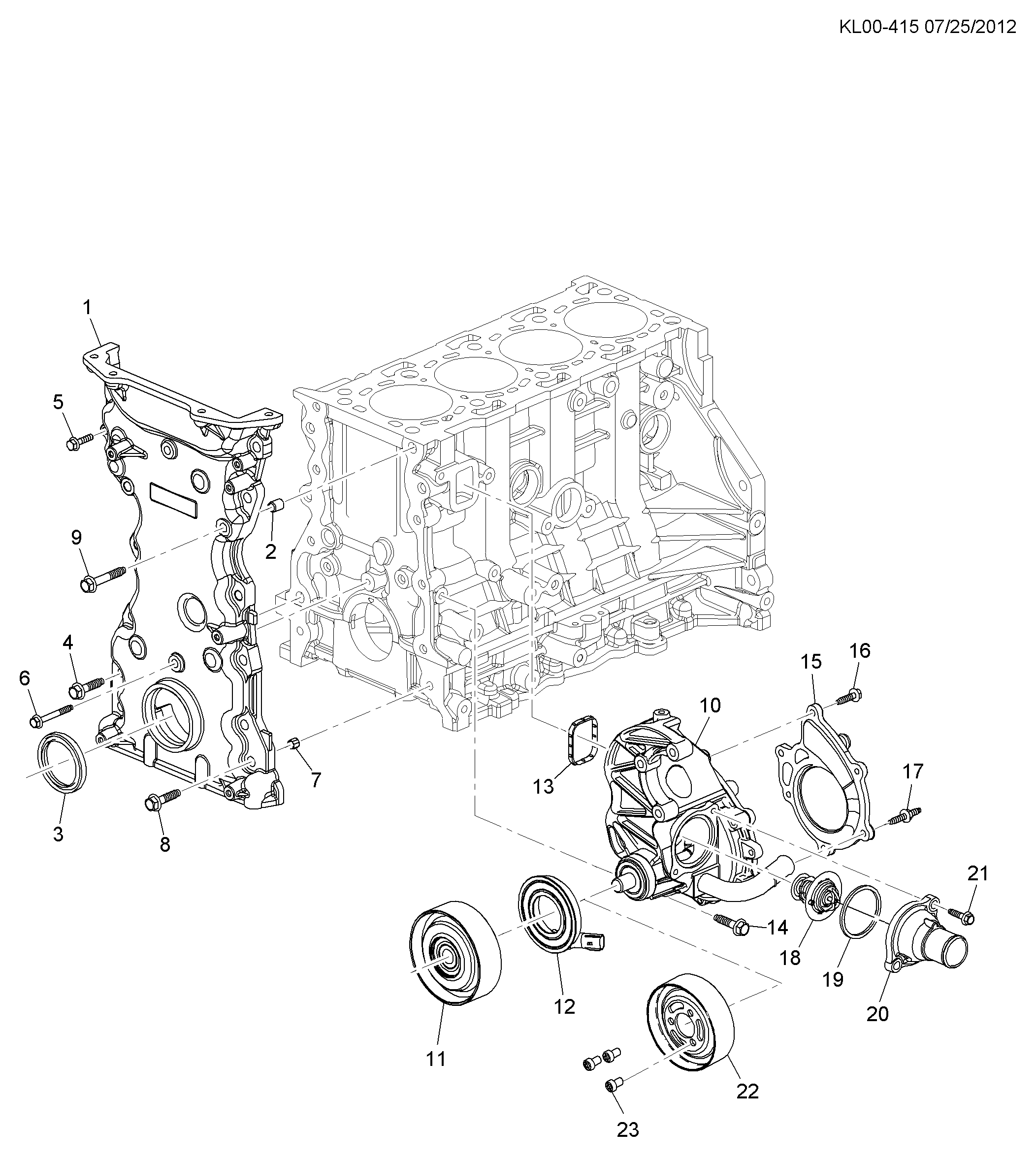 Opel 96 868 128 - Shaft Seal, crankshaft parts5.com