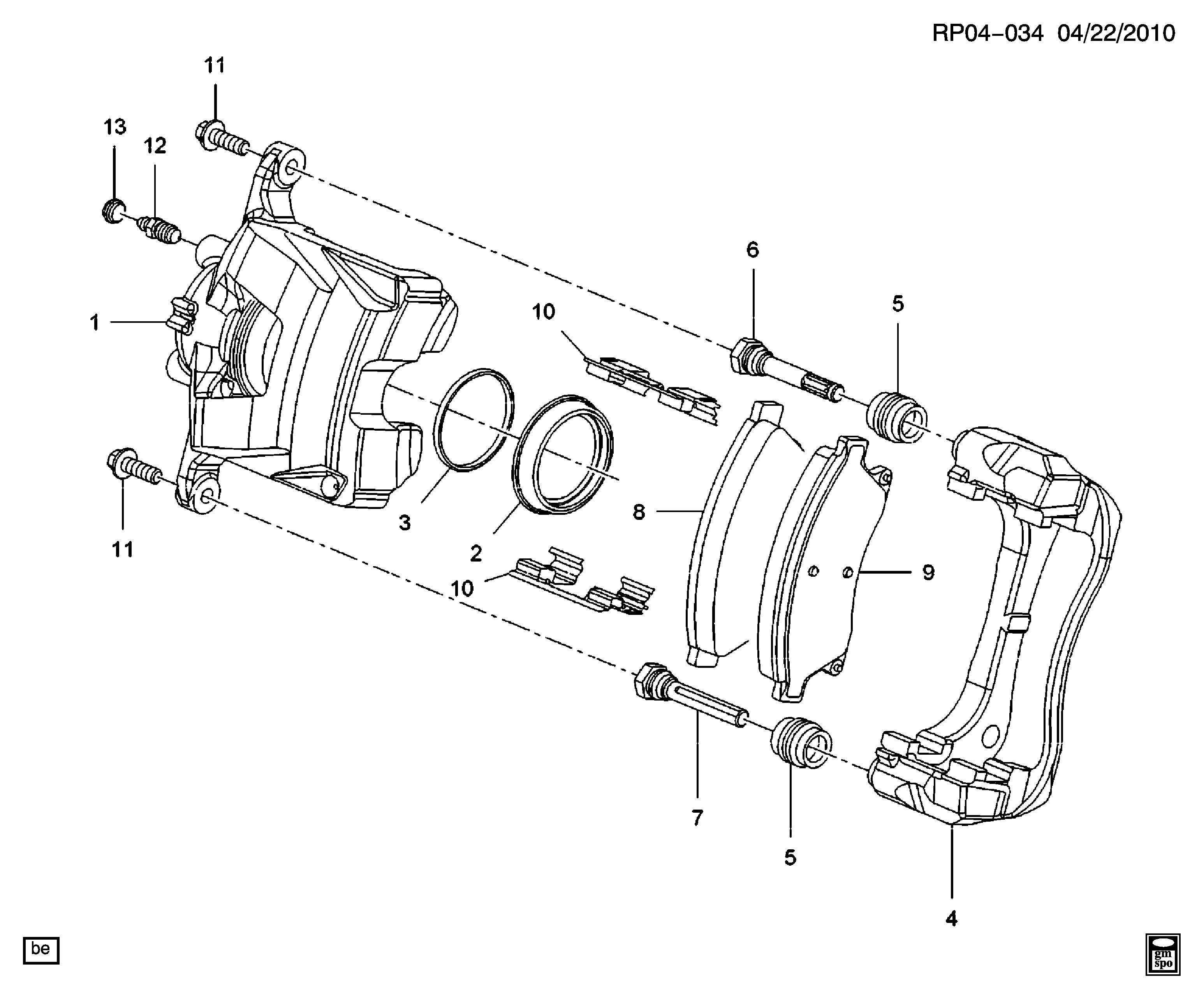 DAEWOO 13301207 - Sada brzdových platničiek kotúčovej brzdy parts5.com