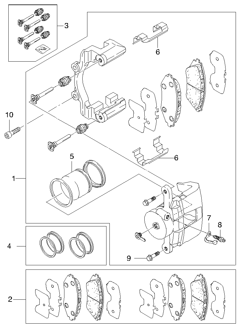 DAEWOO S4511002 - Korjaussarja, jarrusatula parts5.com