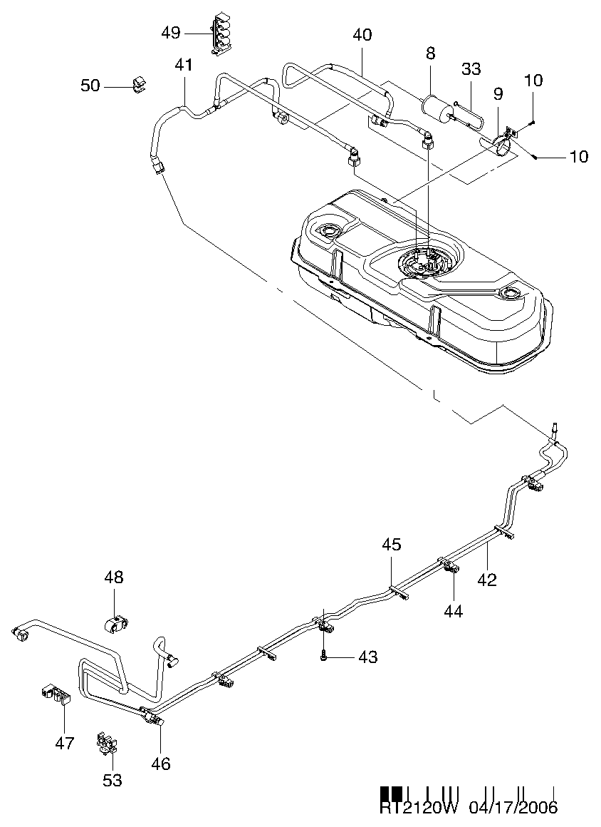 DAEWOO 96 537 170 - Palivový filtr parts5.com