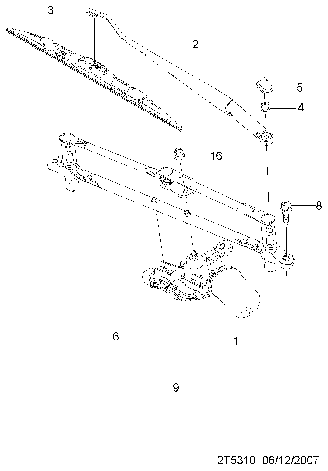 DAEWOO 96476654 - Metlica brisača parts5.com