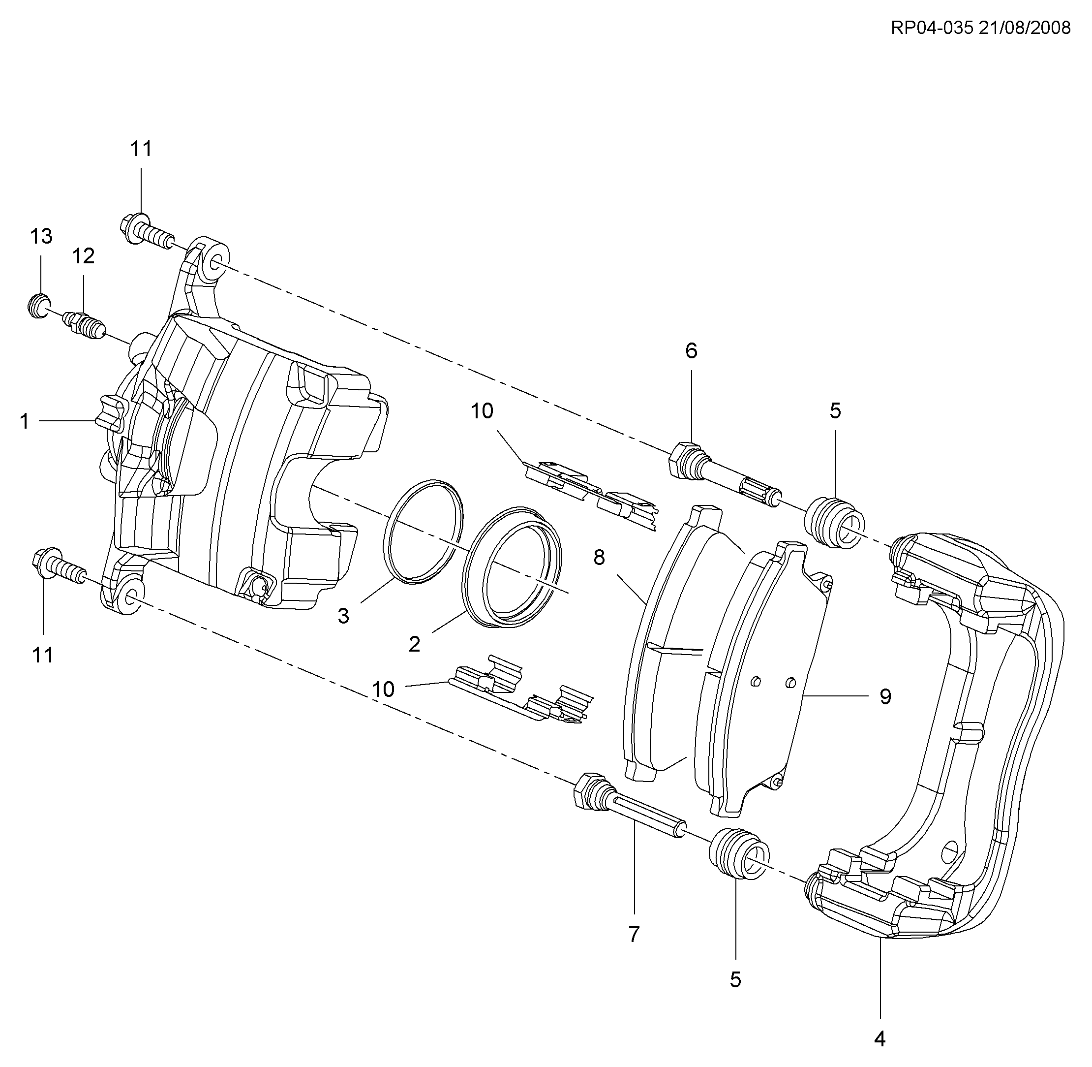 Berliet 13412810 - Sada brzdových destiček, kotoučová brzda parts5.com