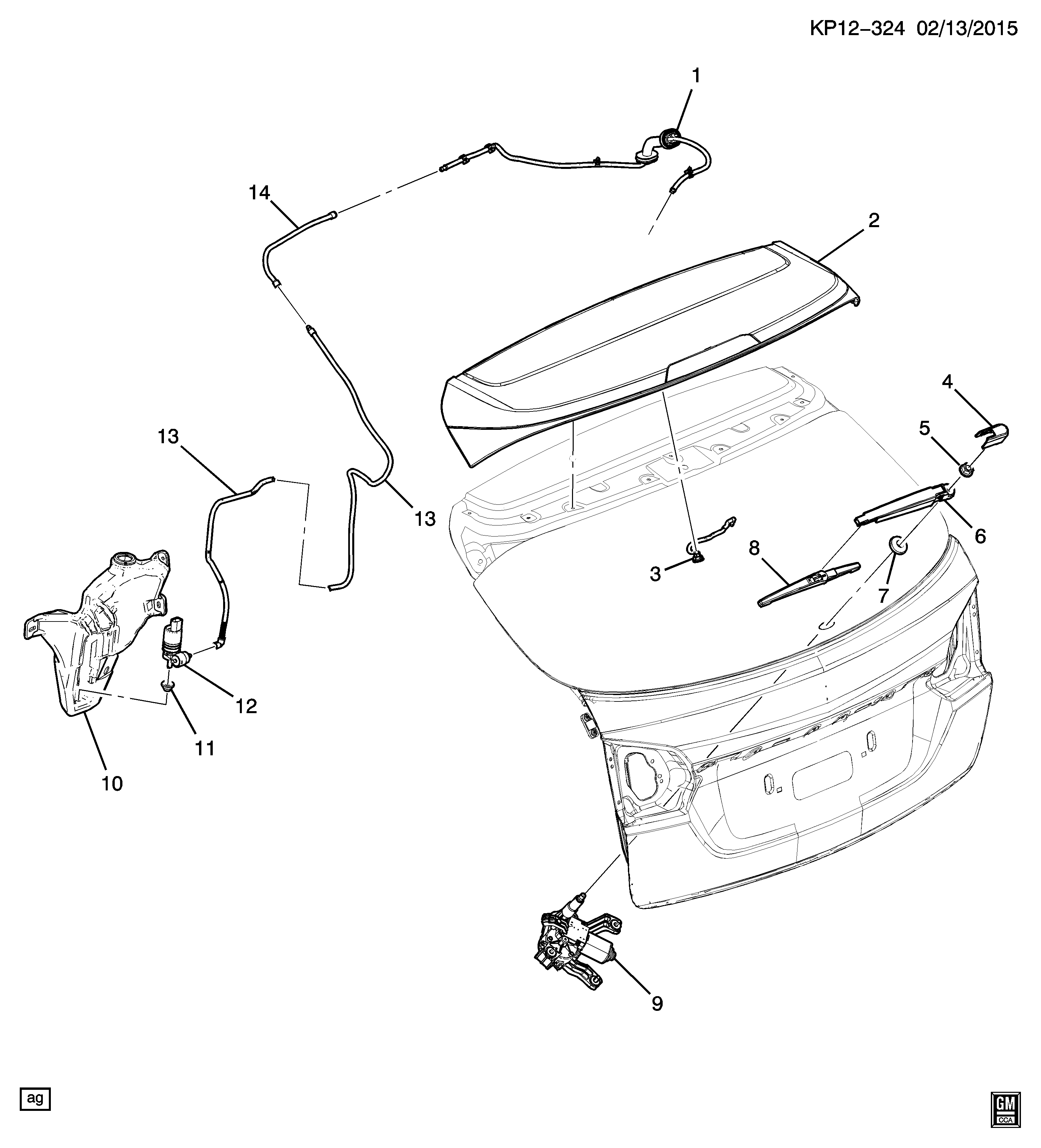 Opel 13250357 - Pompa de apa,spalare parbriz parts5.com