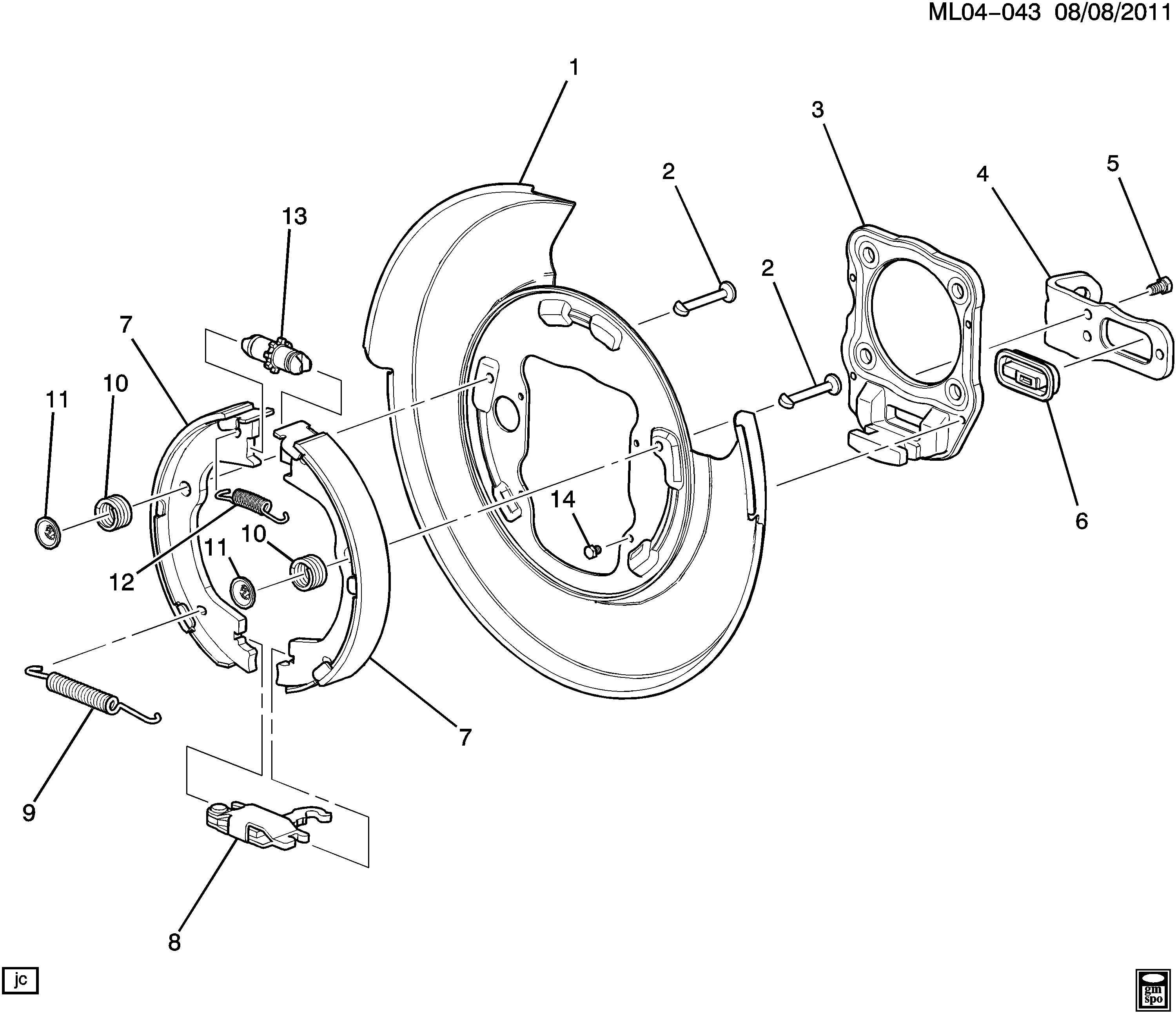 DAEWOO 96626083 - Set saboti frana, frana de mana parts5.com