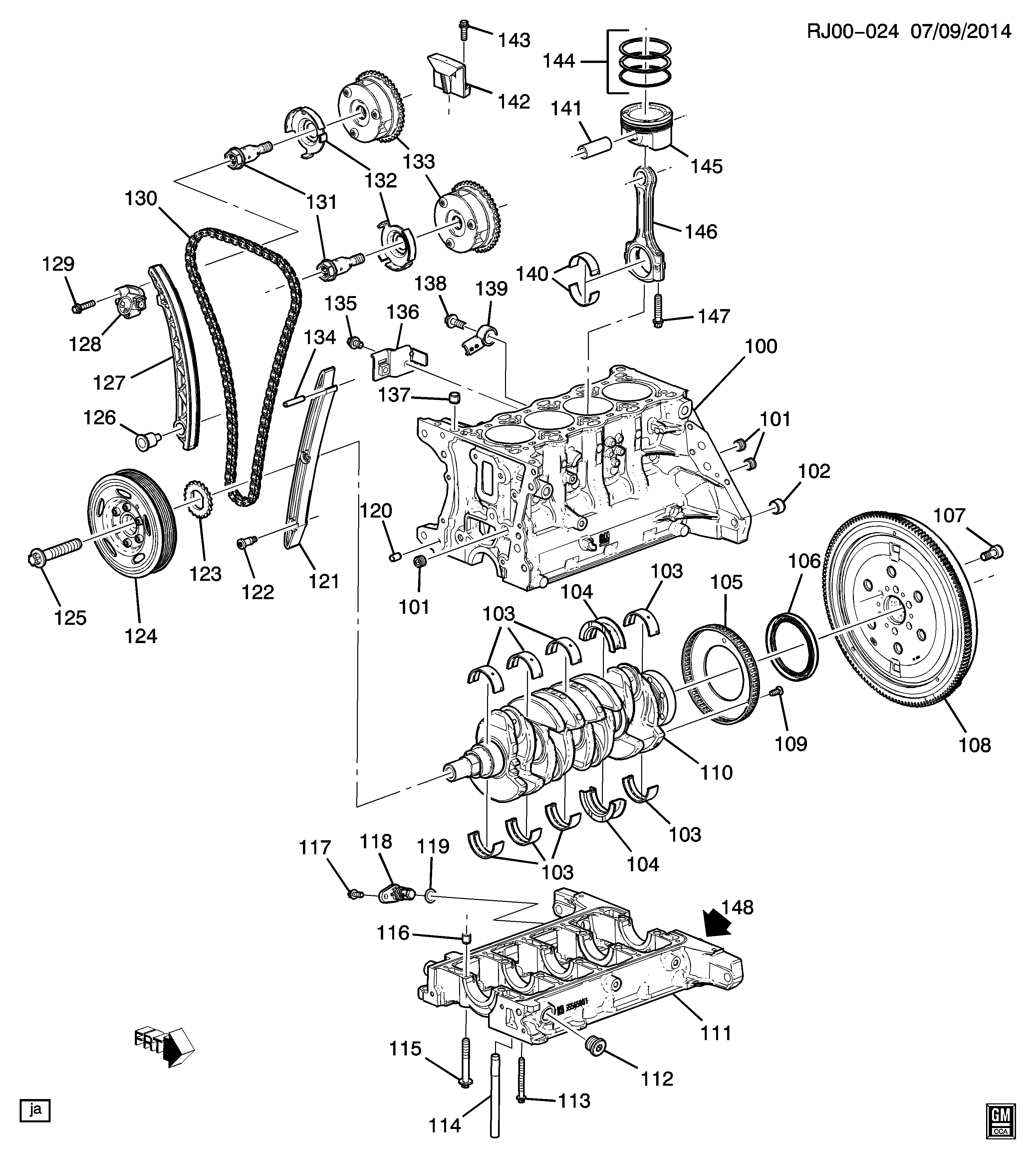 Opel 90 325 571 - Семеринг, колянов вал parts5.com