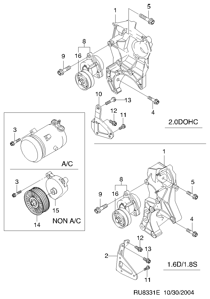 DAEWOO 25190645 - Szíjfeszítő, hosszbordás szíj parts5.com