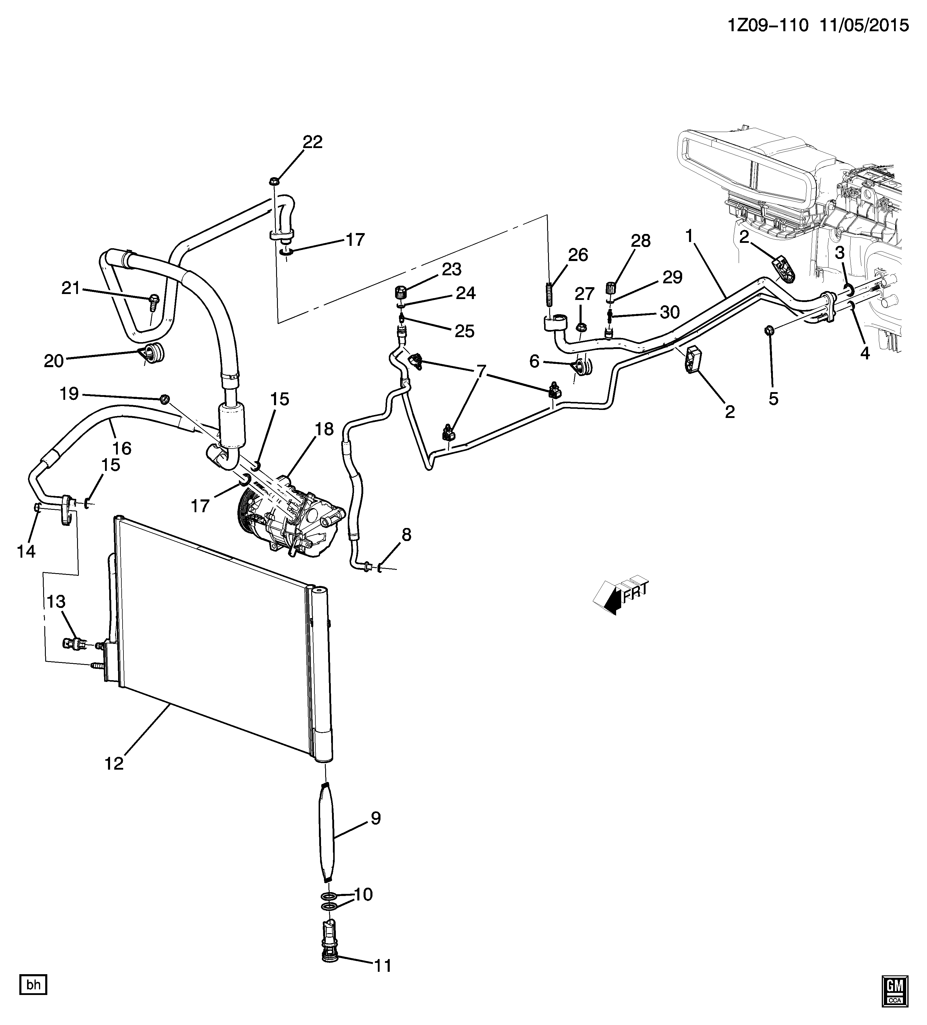 Opel 13587668 - Пневматический выключатель, кондиционер parts5.com