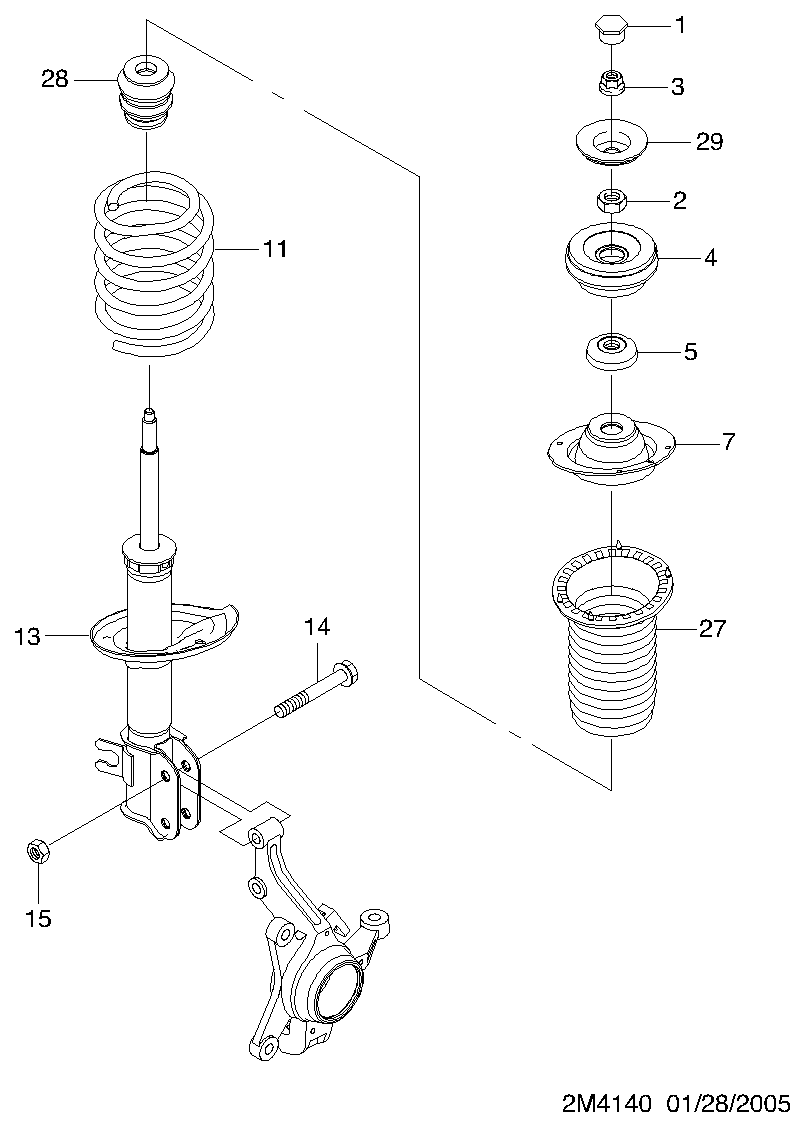 Chevrolet 9653-5010 - Támcsapágy, gólyaláb parts5.com