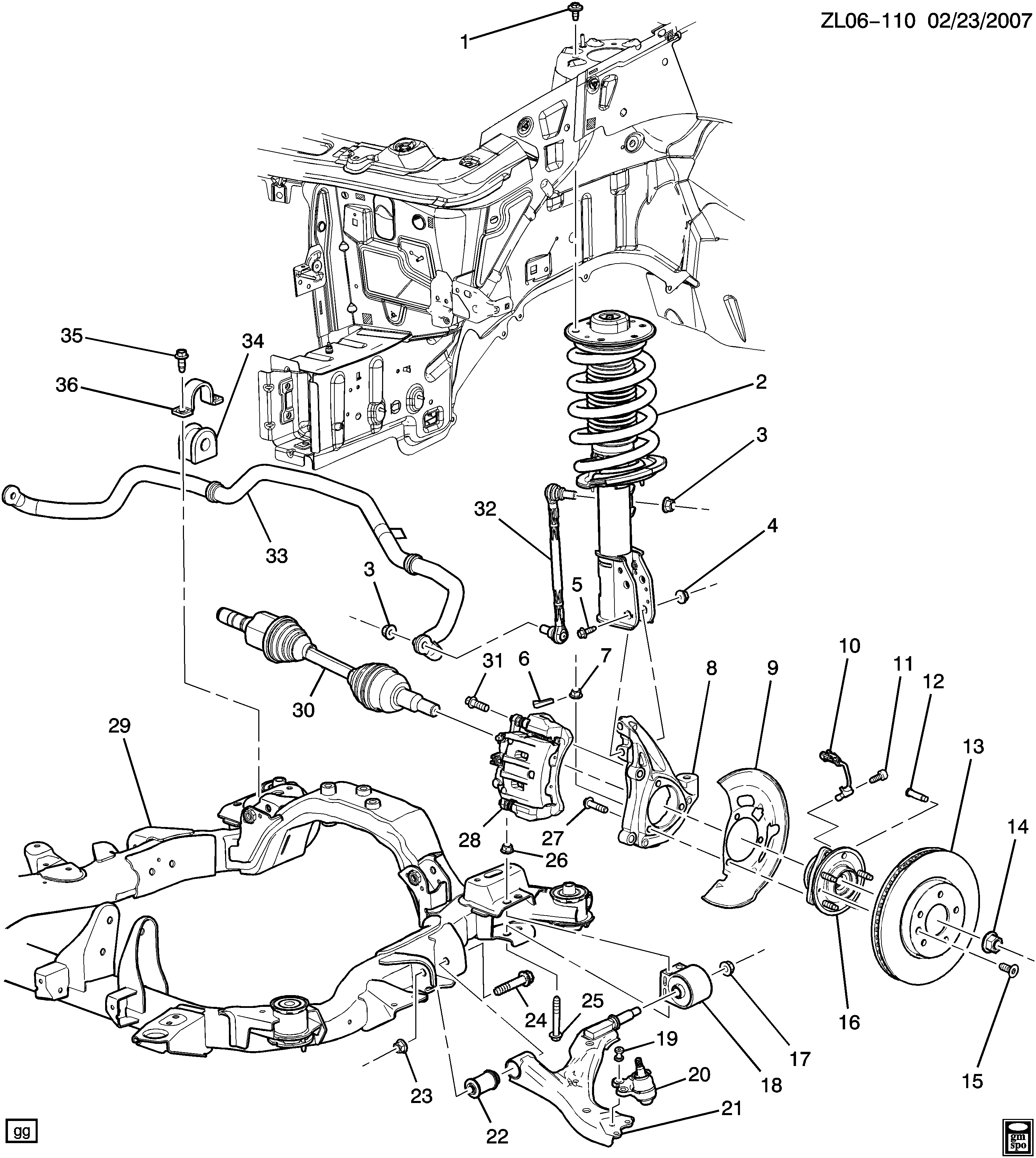 Opel 25851984 - Bush of Control / Trailing Arm parts5.com