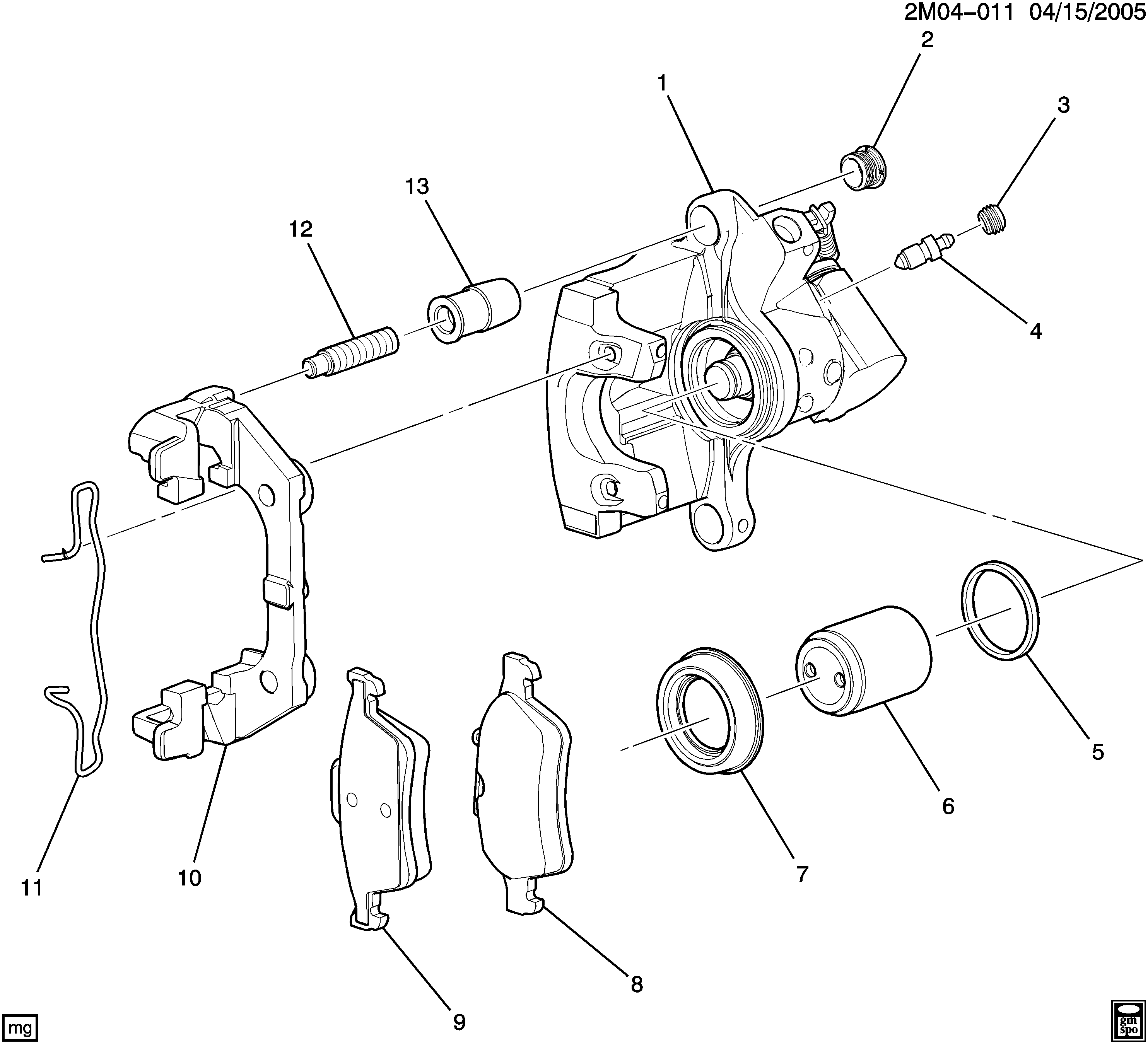 Chevrolet 15271565 - Juego de pastillas de freno parts5.com