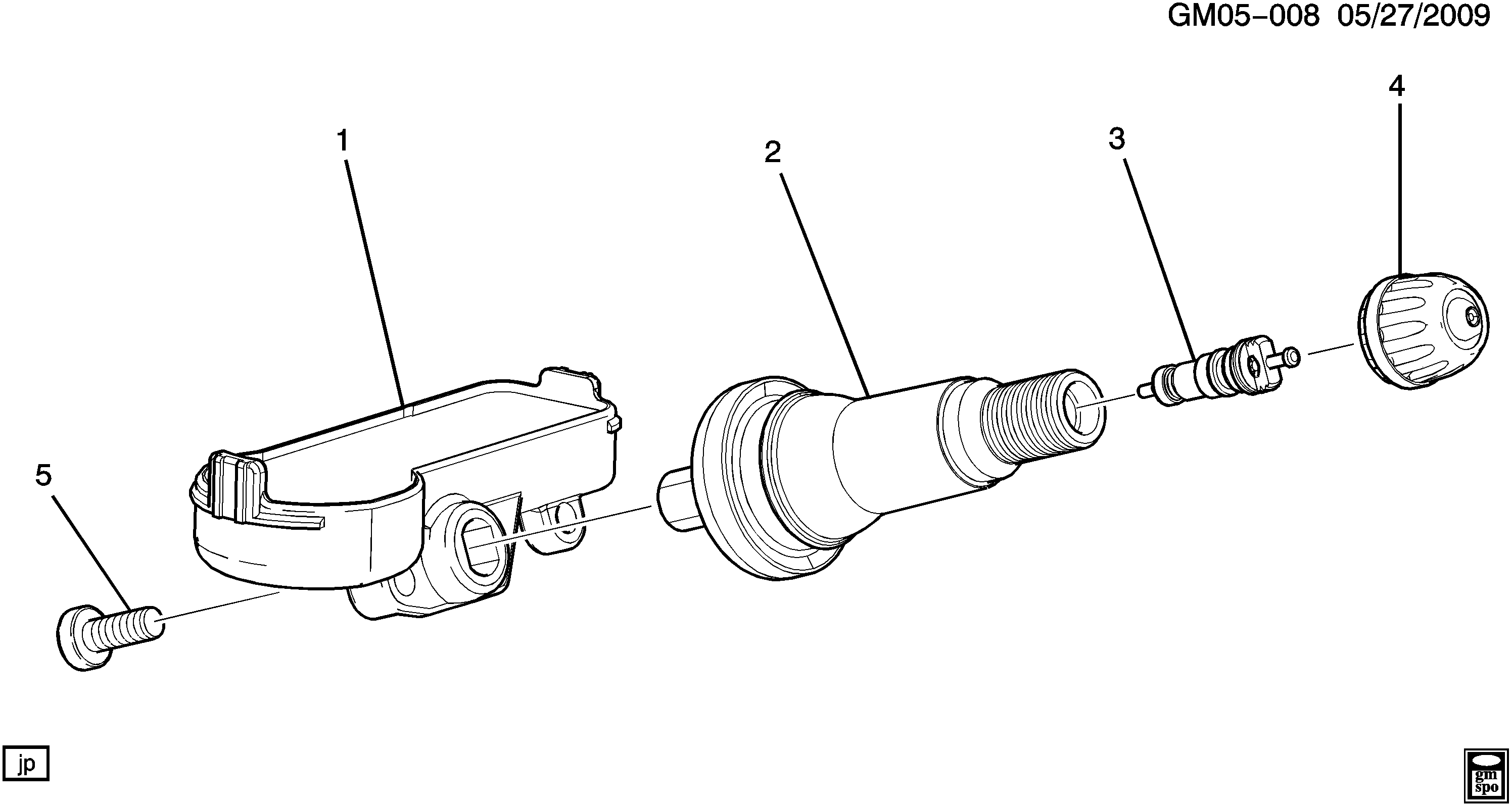 Cadillac 13598773 - Senzor točka, sistem za kontrolu pritiska u pneumaticima parts5.com