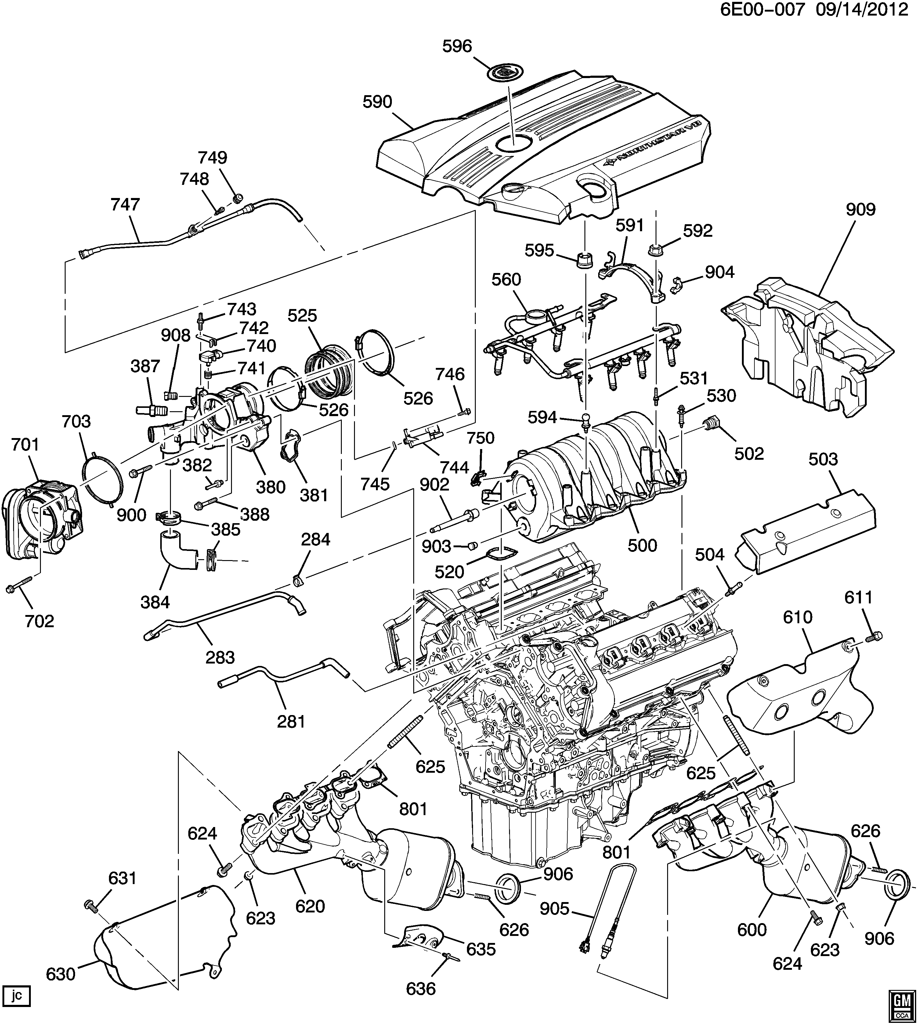 VAG 12571741 - Garnitura, galerie evacuare parts5.com