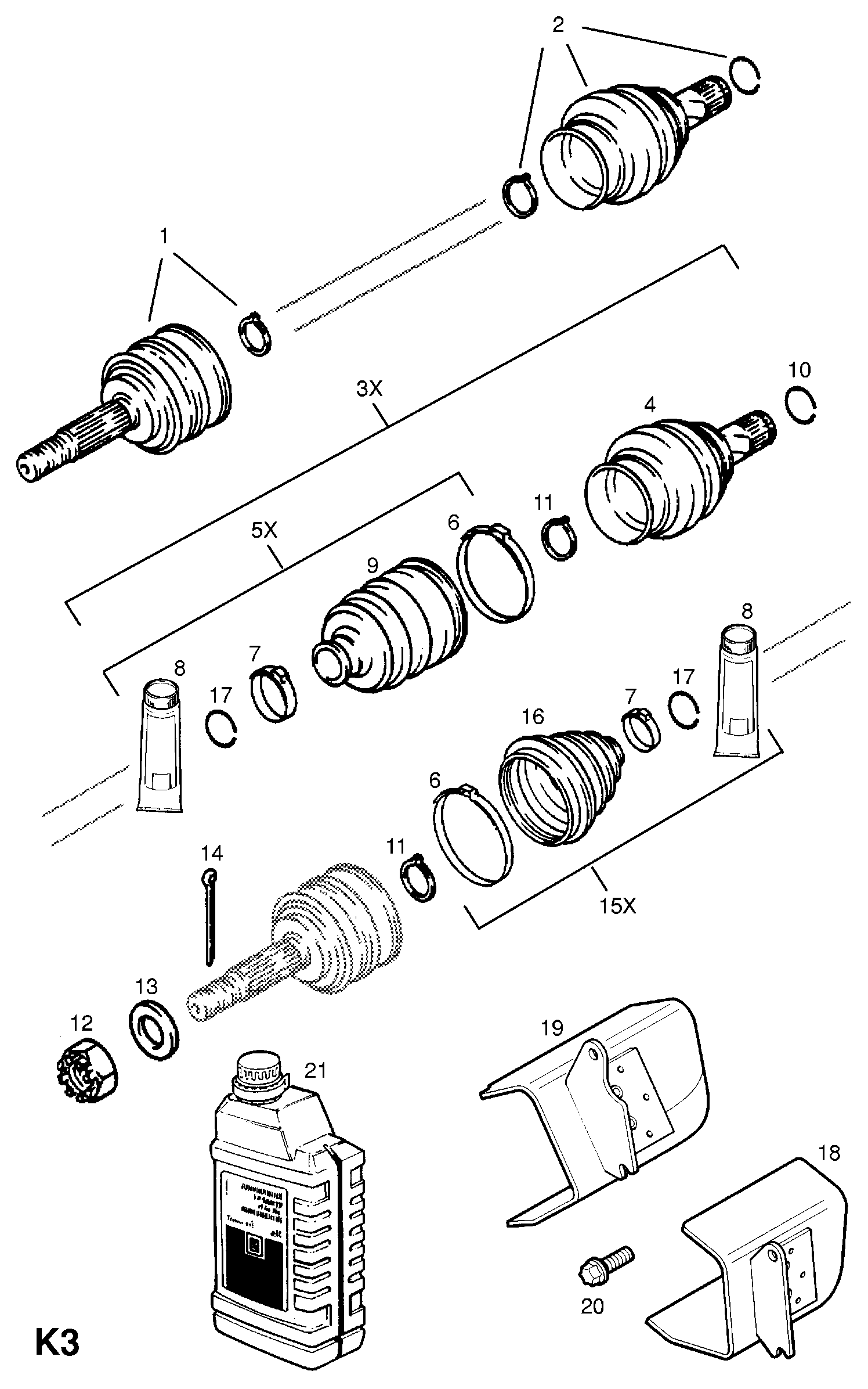 Vauxhall 20 78 021 - Juego de cojinete de rueda parts5.com