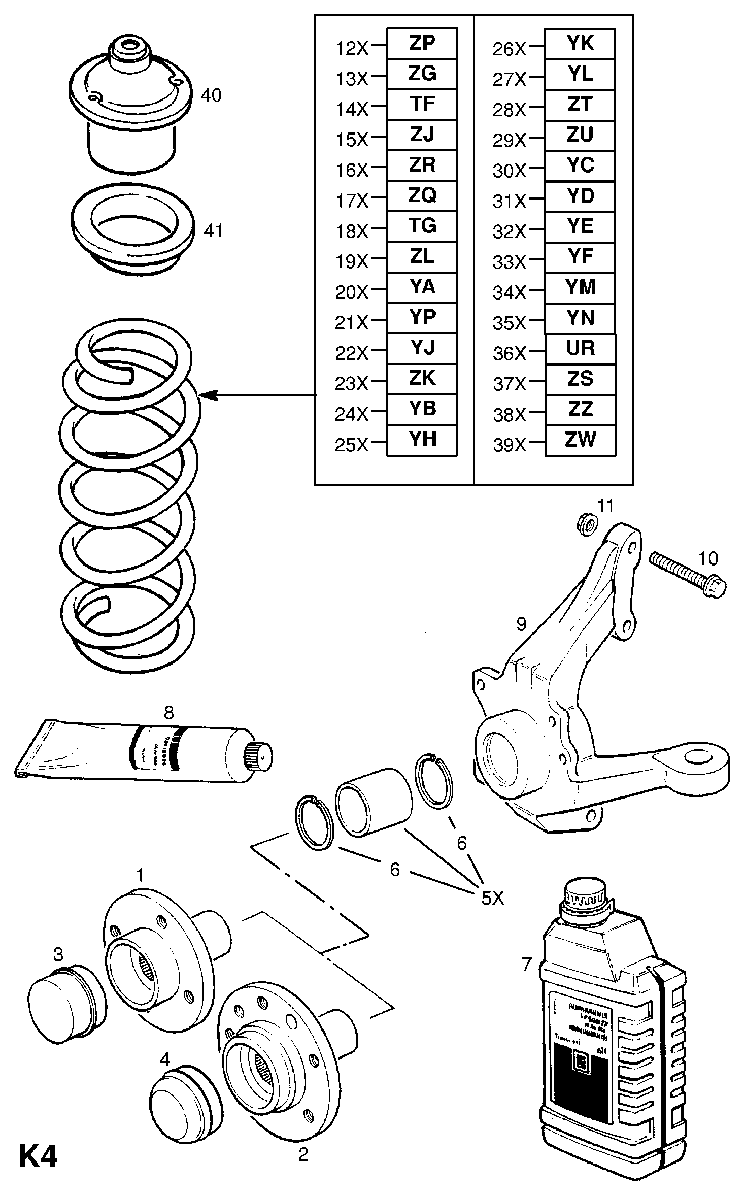 Opel 16 03 196 - Rattalaagrikomplekt parts5.com