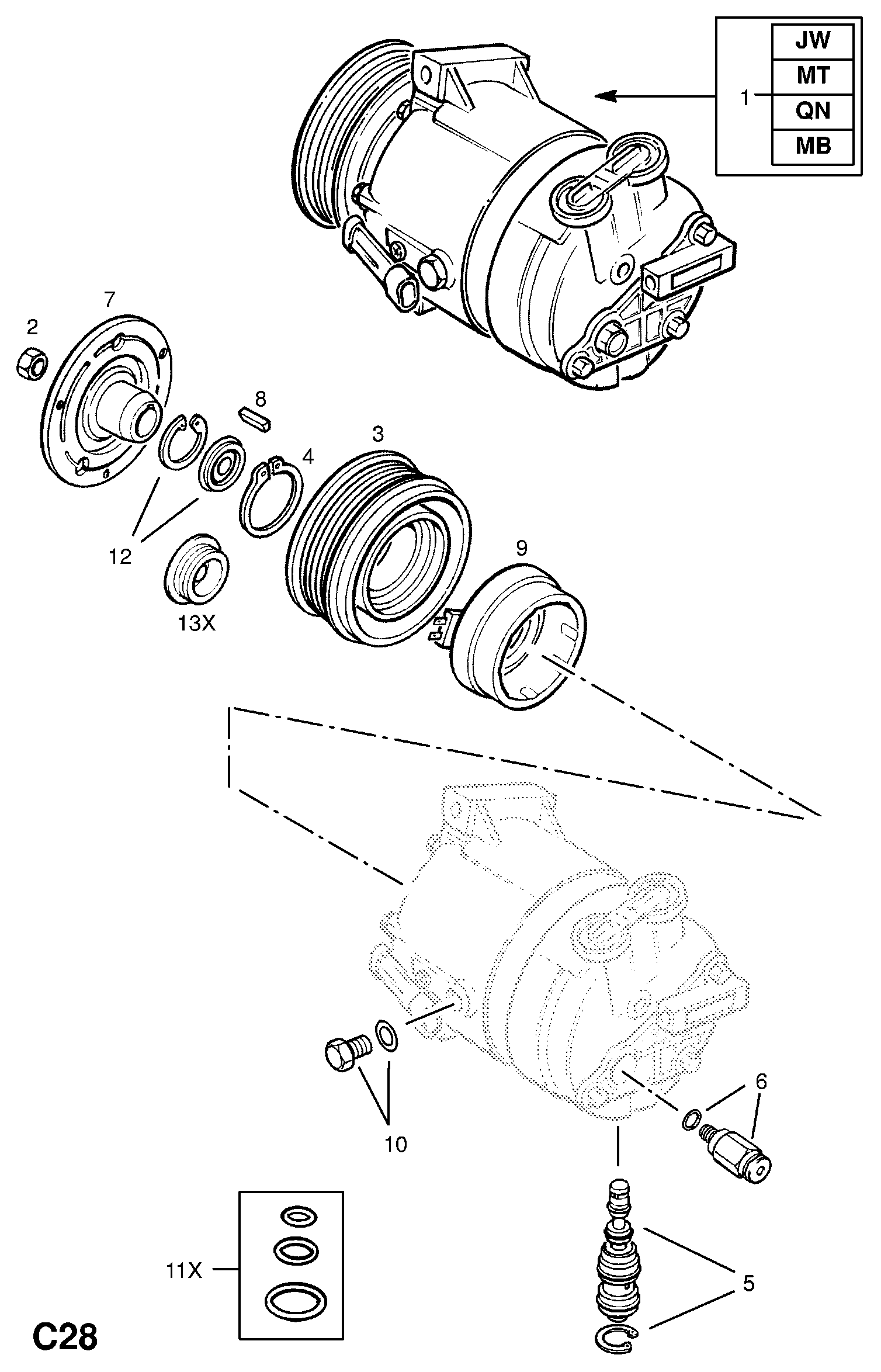 Opel 18 54 067 - Συμπιεστής, συστ. κλιματισμού parts5.com