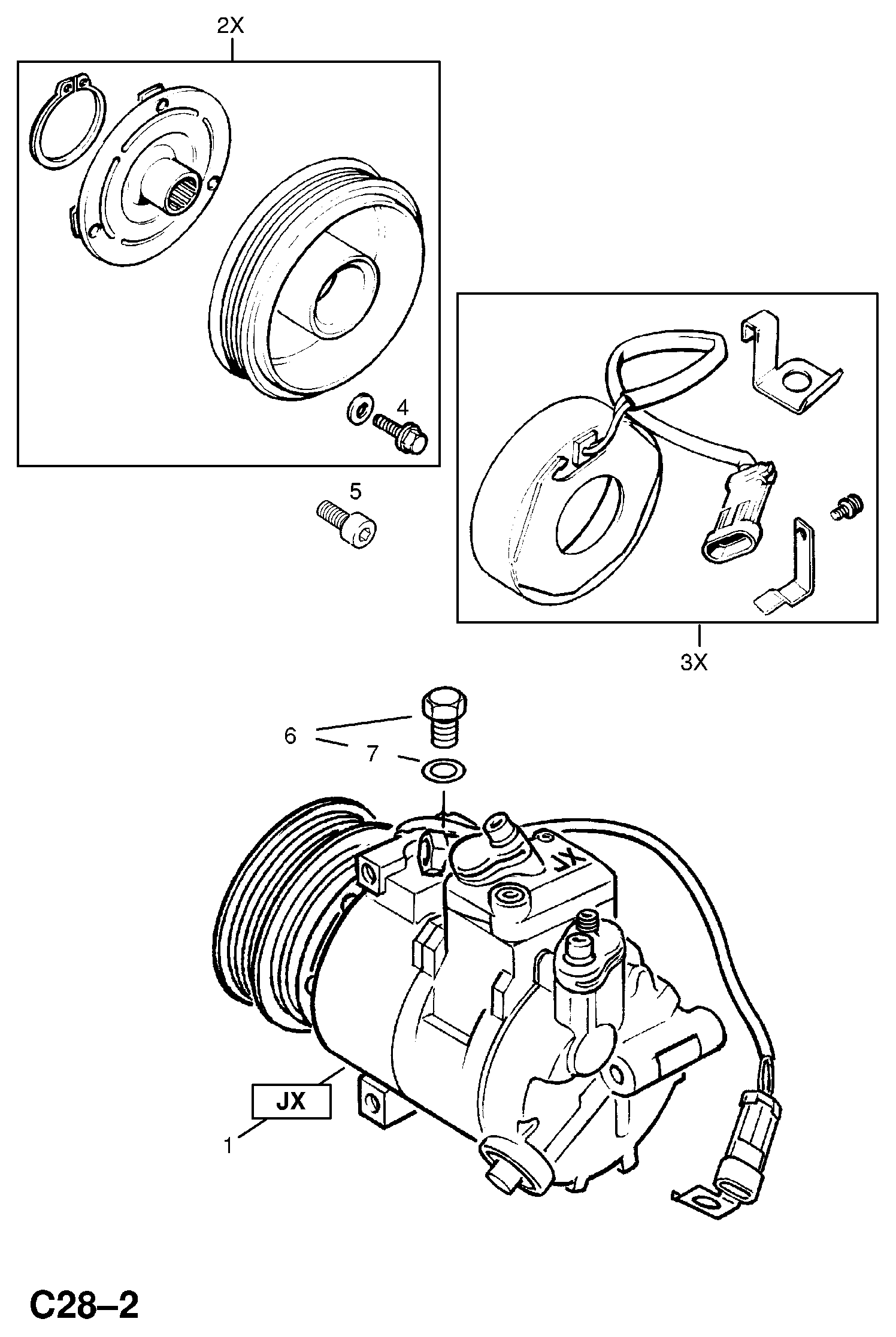 Opel 18 54 142 - Kompresor, klima-uređaj parts5.com