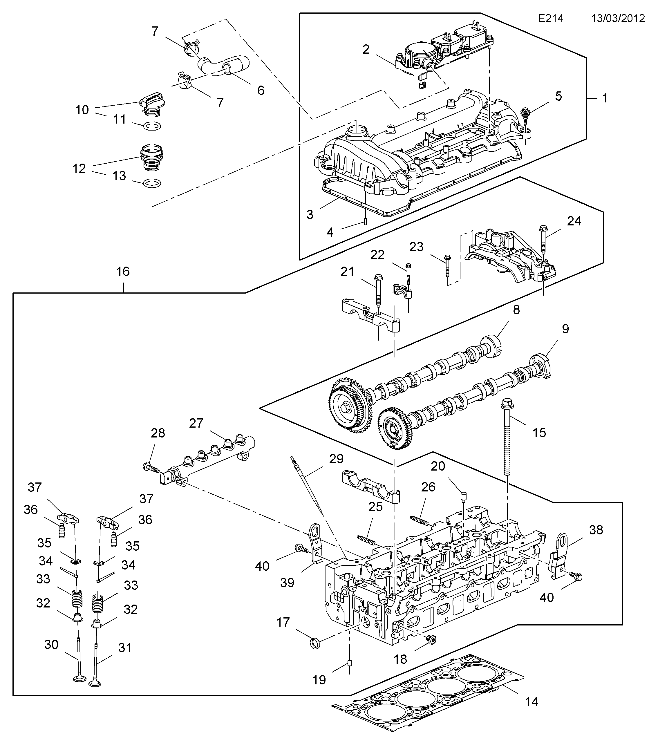 Opel 6 40 259 - Finger Follower, engine timing parts5.com