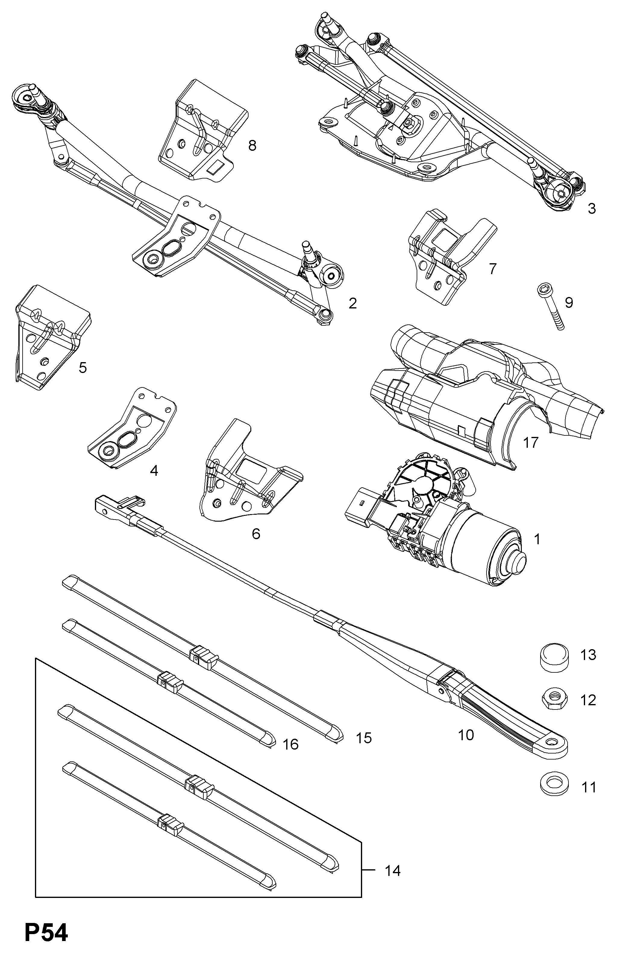 Opel 62 72 302 - Wiper Blade parts5.com