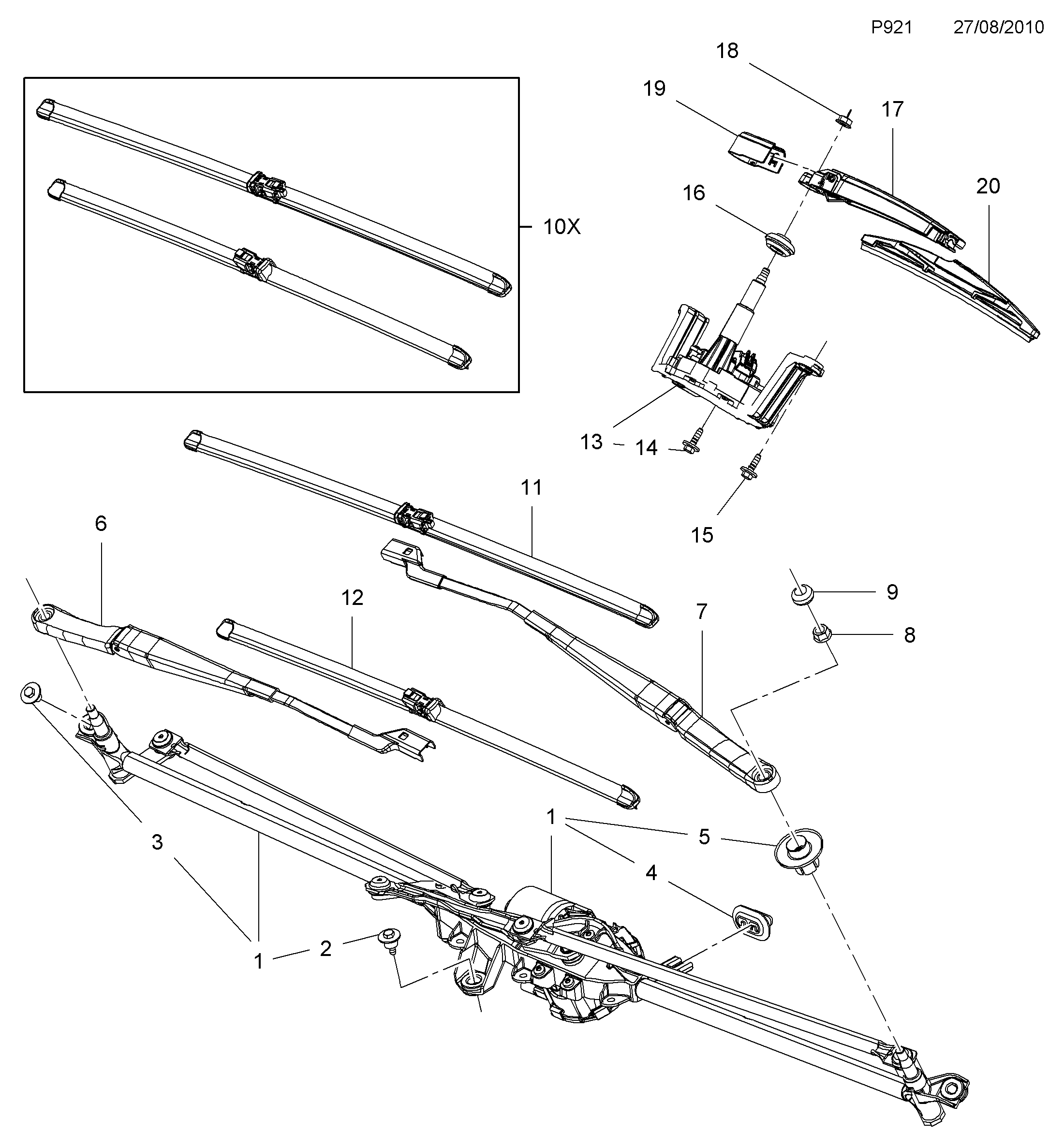 Opel 1273094 - Lamela stergator parts5.com