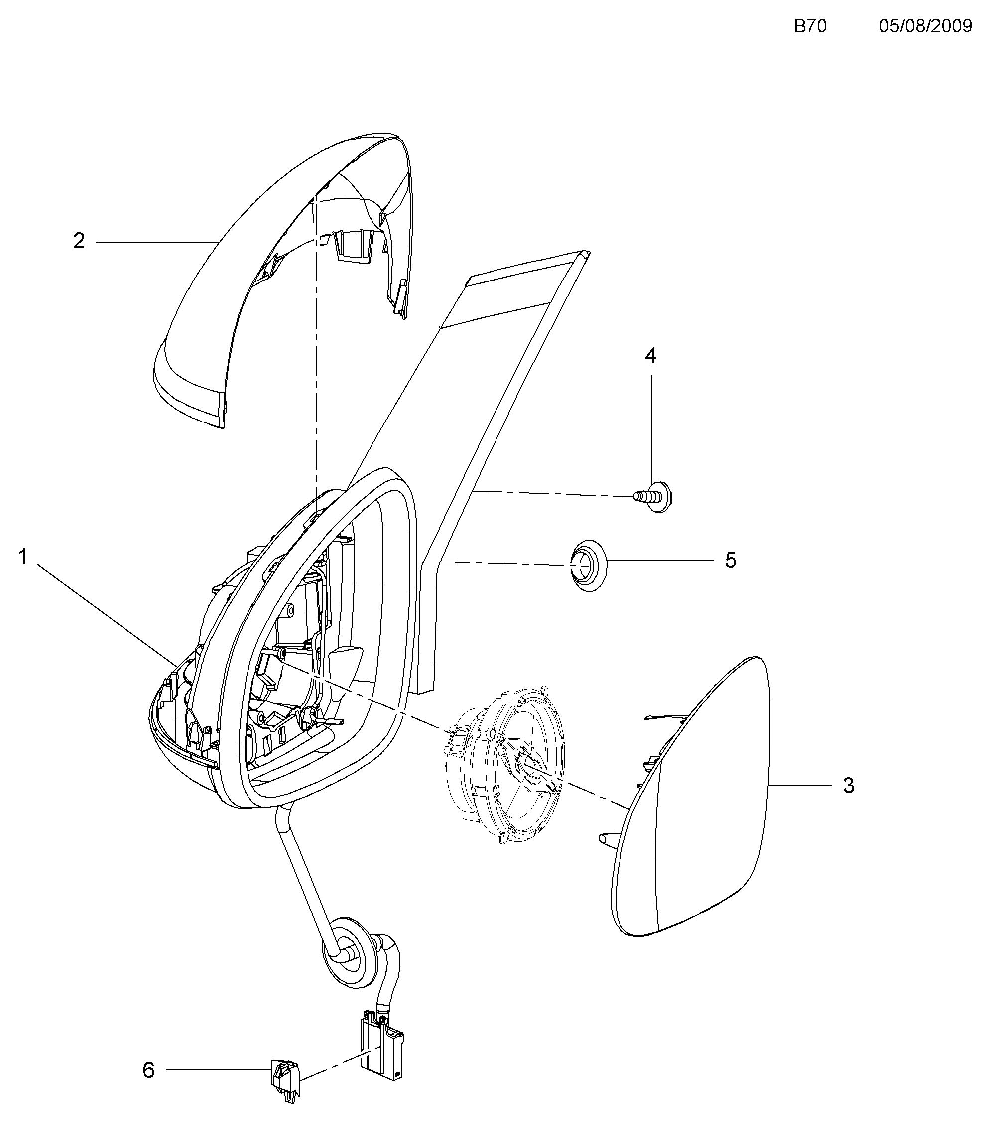 Opel 1428452 - Vnější zpětné zrcátko parts5.com