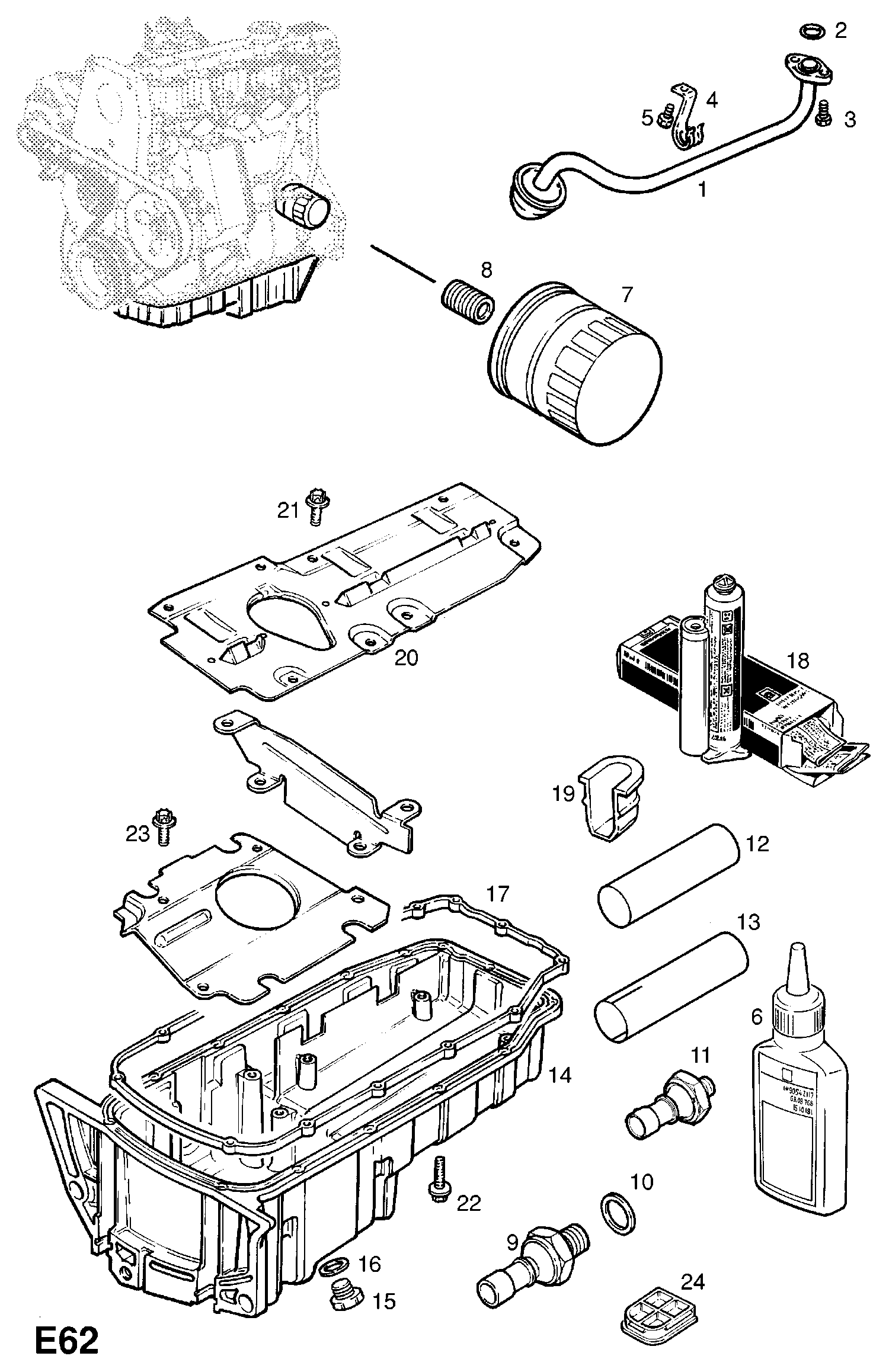 Vauxhall 93179720 - Oil Filter parts5.com