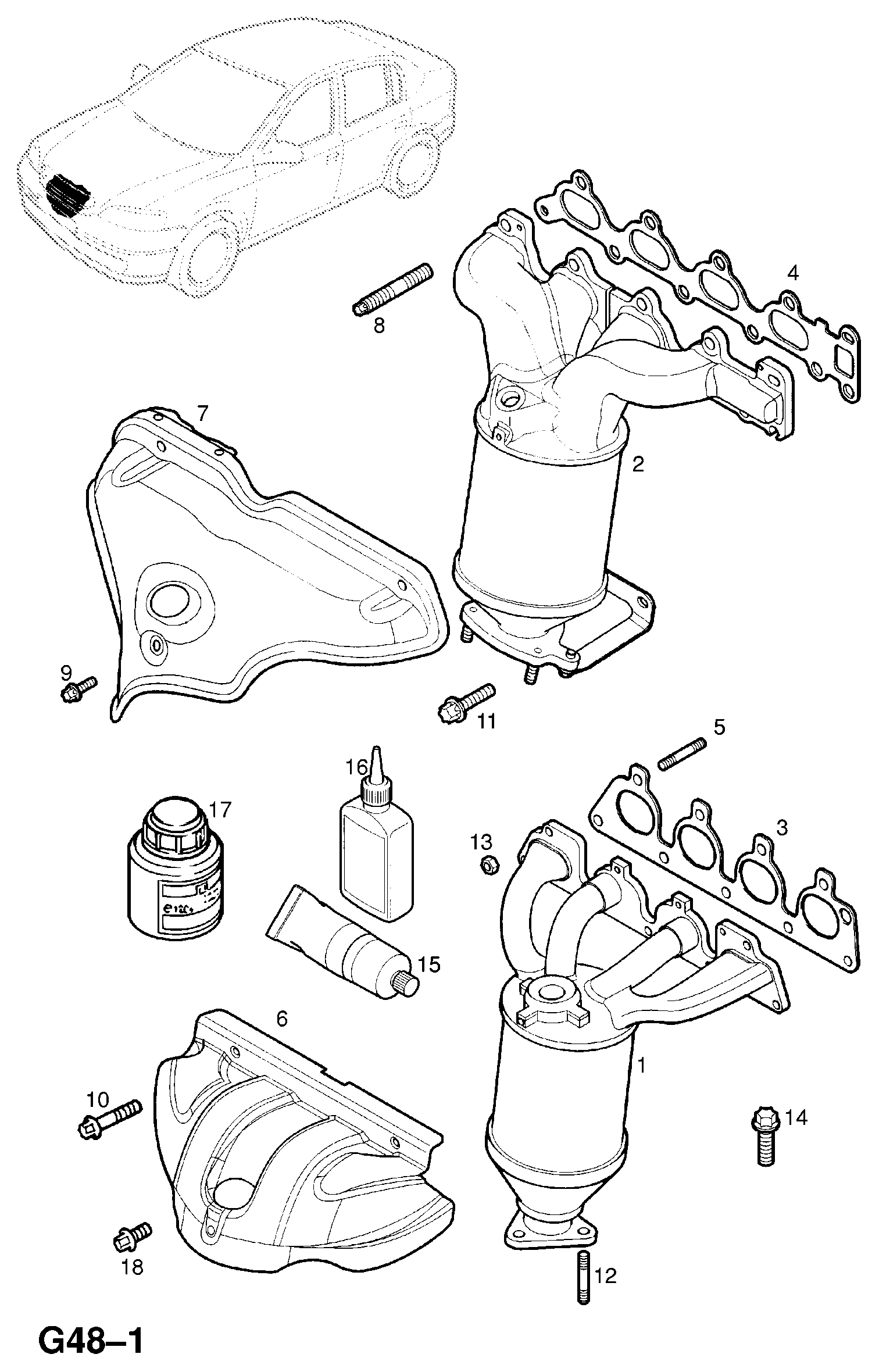 Opel 849231 - Catalizador parts5.com