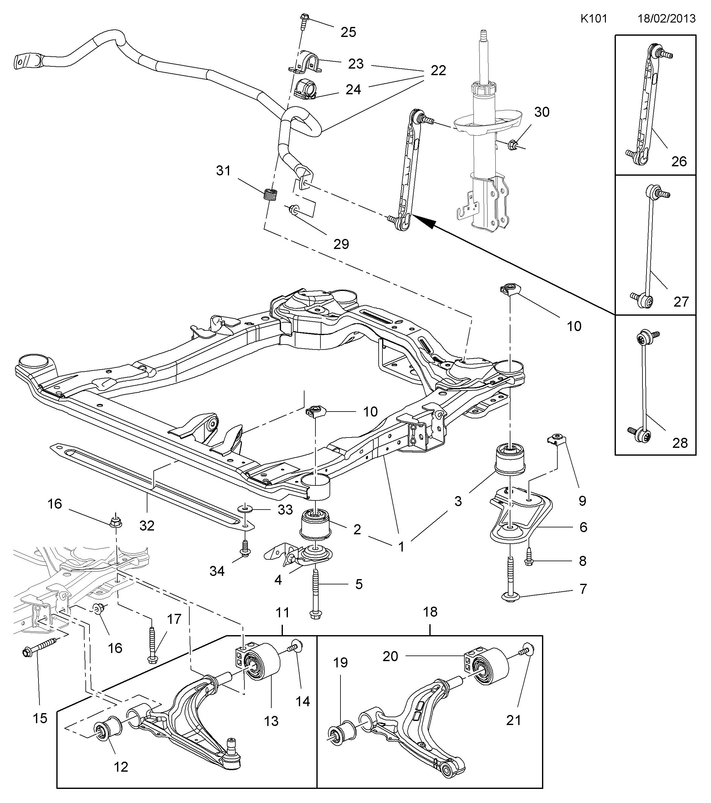 Opel 352531 - Lengőkar, kerékfelfüggesztés parts5.com