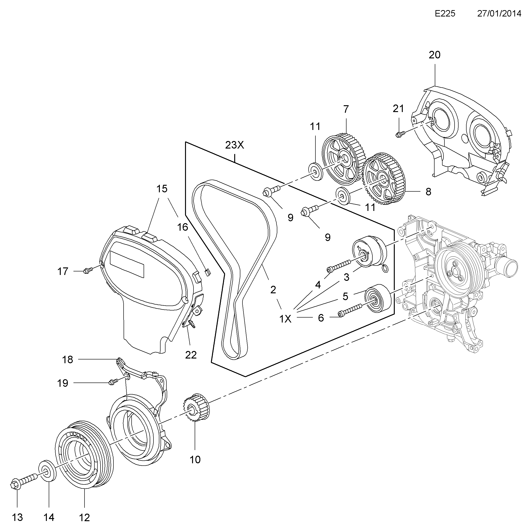 Opel 1606426 - Hammashihnasarja parts5.com